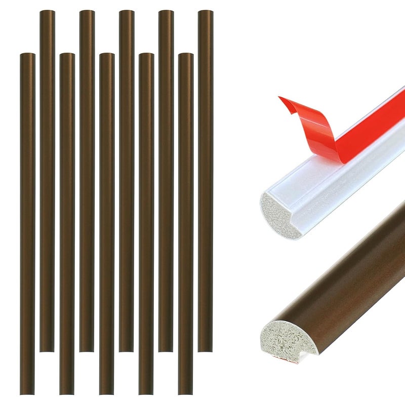 Tilingview 10-Pack Peel and Stick Tile Trim for Backsplash – 12" Self-Adhesive PVC Molding Edge, Decorative Pencil Tile Edging for Walls (Bronzer) - Image 1